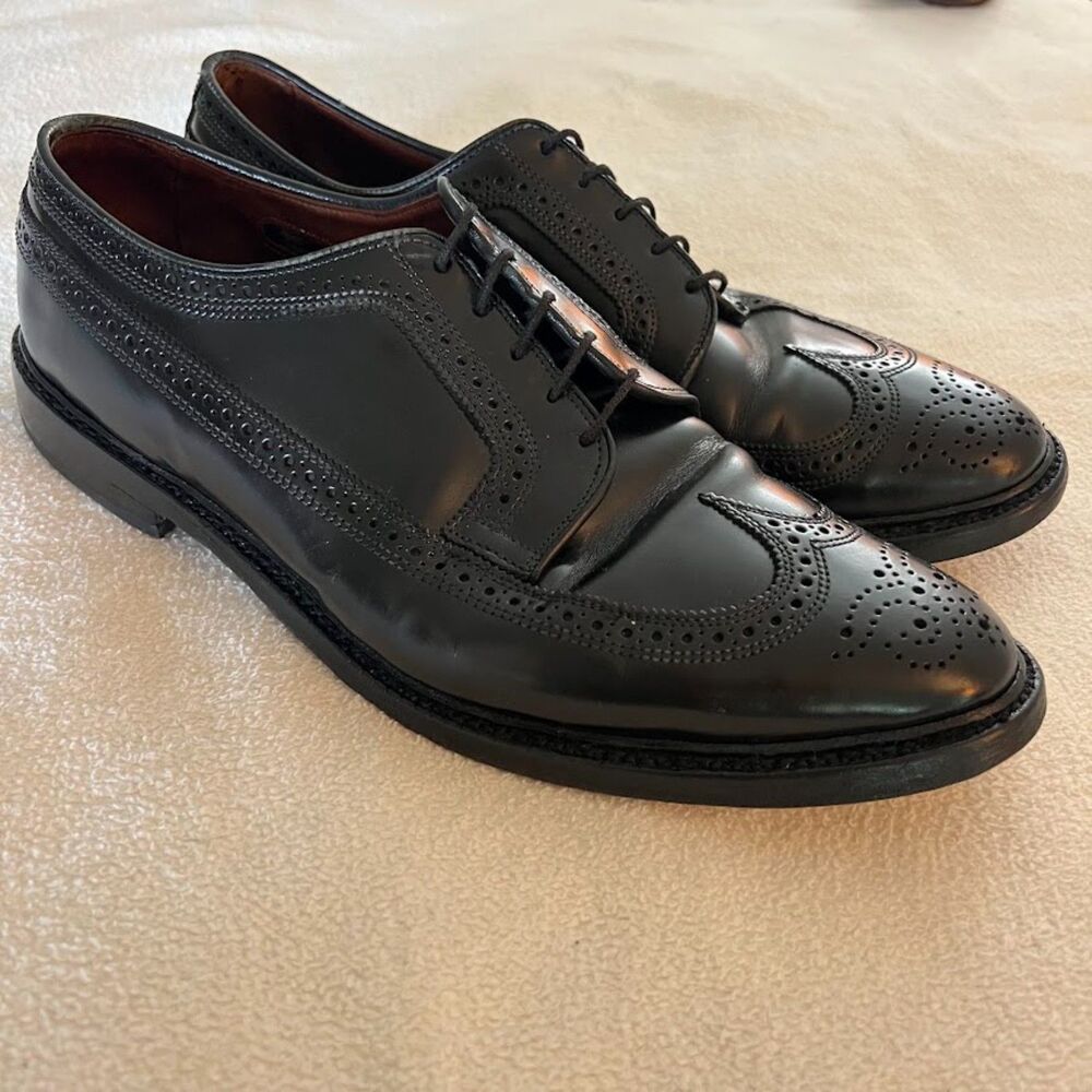 VTG Allen Edmonds Black MacNeil 9107 Leather Longwing Brogue, US 13, EUC